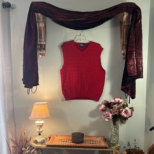 POLO by RALPH LAUREN MEN RED SWEATER VEST SIZE XL
